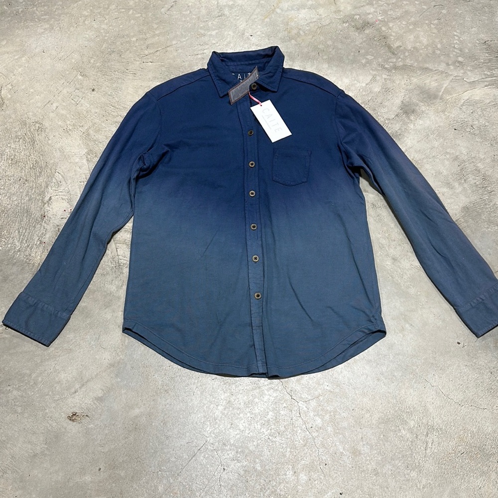 Caite brand‎ Blue with embroidery button up shirt / Size S / A-81